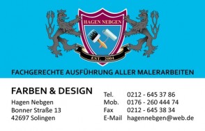 Hagen Nebgen - Farben & Design - Kreativgestaltung von Wand - Decke - Boden - Solingen