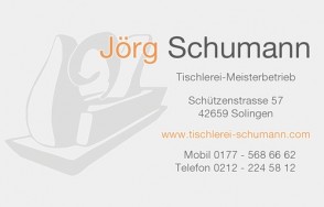 Tischlerei Jörg Schumann - Meisterbetrieb - Bau- und Möbeltischler - Solingen
